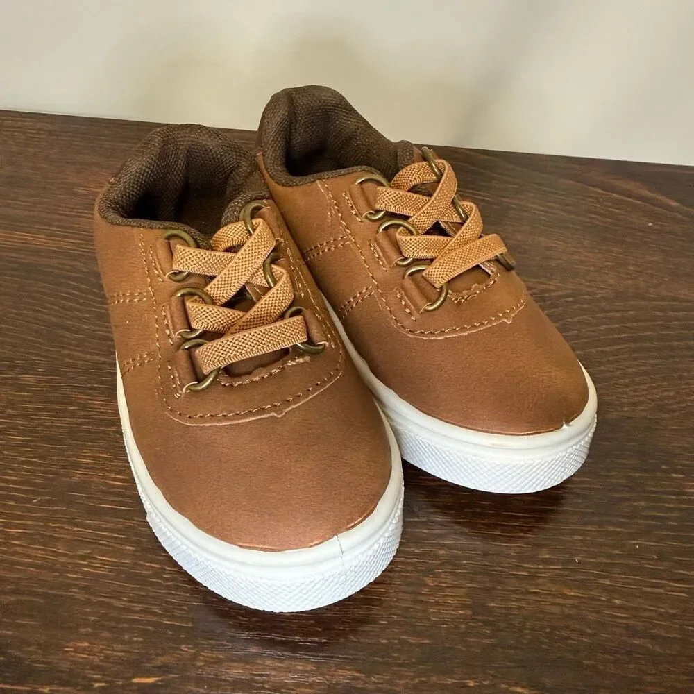 Ommphies brown leather toddler slip on shoe size 6C - 6”